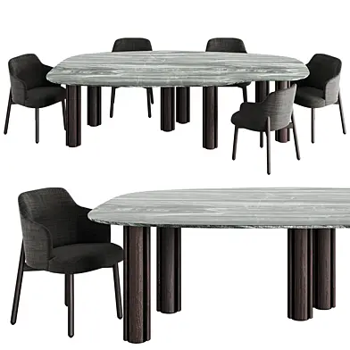 Porada Berry Dining table and Abby Chair