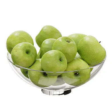 Glass footed fruit bowl set 18