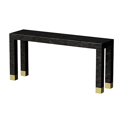 консоль Minimal Console Table with Bronze Sabots in Black Maple Wood by Costantini, Dino