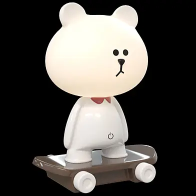 Skate Bear Child Lamp