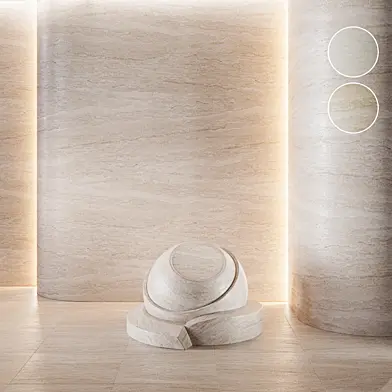 Travertine stone set (seamless) | 02