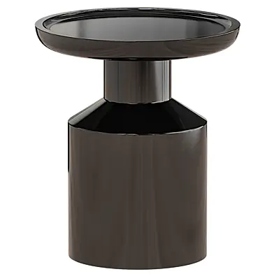 17.7'' Tall Solid Wood Tray Top Pedestal End Table