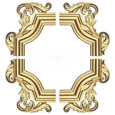 Corner Carved Plaster Molding Decoration 09