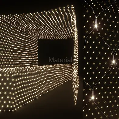 Material garland grid
