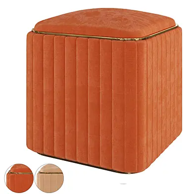Acanva Velvet Ottoman