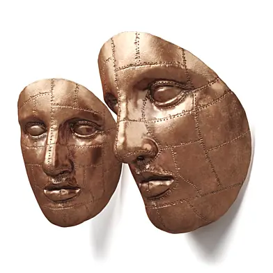 Copper face art