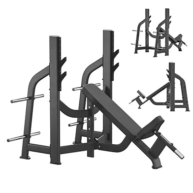 Скамья-стойка DHZ Fitness E-7042 Olympic Bench Incline