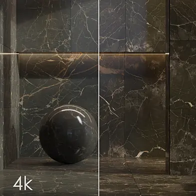 Marble set 09 - Bundle - 2 types: Noir Marble and Black Panther Marble / 4k