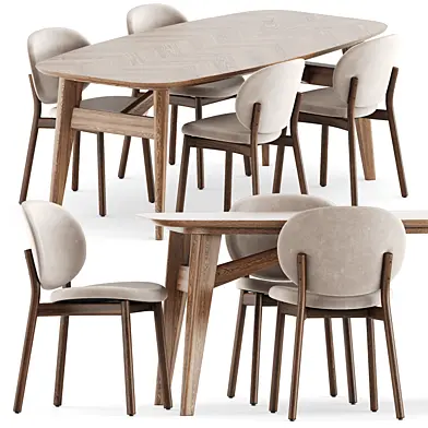 Ines chairs and Abrey dining table by Calligaris