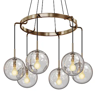 RH LANGUEDOC Round Chandelier Antique Brass