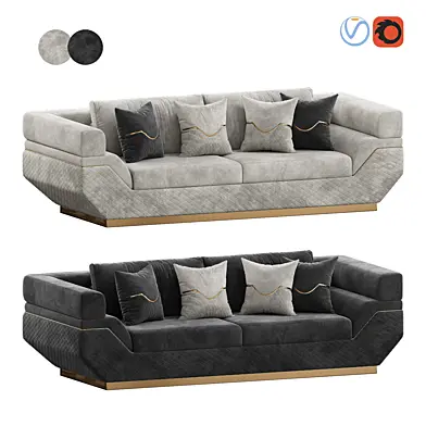 Portiga Art Deco Sofa by Evgor Luxury