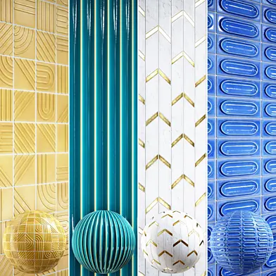 Tile 4K Materials A4 - 4 materials
