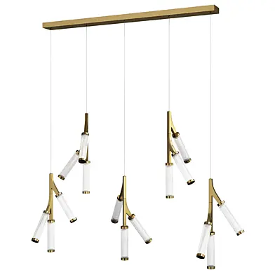 Cylinder branches chandelier gold 15