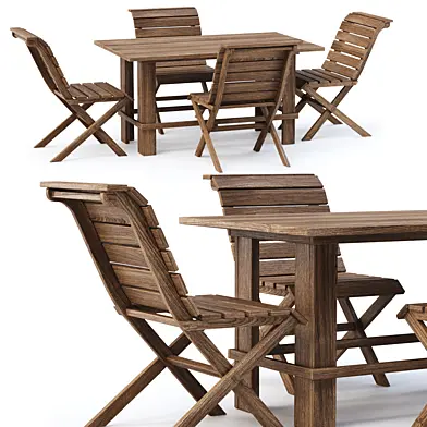 Eric Wooden Outdoor Furniture Set V2 by Bpoint Design / Набор уличной мебели