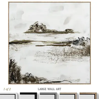 Accent Brown Large Abstract Wall Art C-720