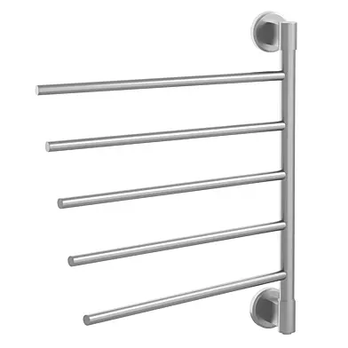 Amba Jack D005 Swivel 5 Bar Compact Towel Warmer, Polished Finish