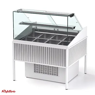 Витрина для мороженого закрытая с полкой (серия RGM1CS Moon Light Silver)