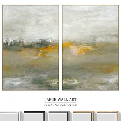 Abstract Horizon Large Textured Wall Art C-734