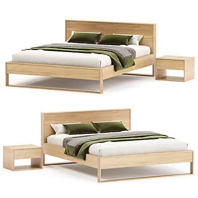 Hoyne Oak Bed King