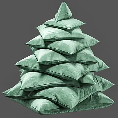 christmas tree made of pillows