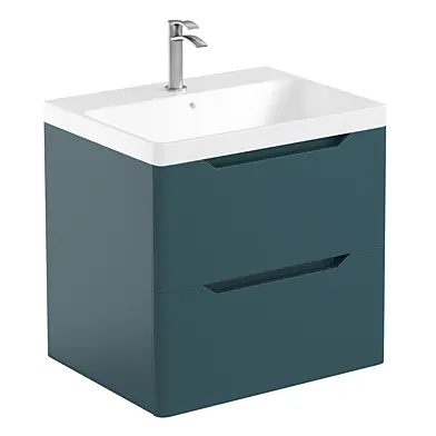 Brecon 600mm 2 Drawer Wall Hung Unit & Basin