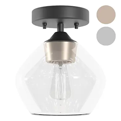 Orhan Glass Semi Flush Mount