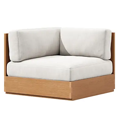 MARBELLA TEAK MODULAR CORNER CHAIR