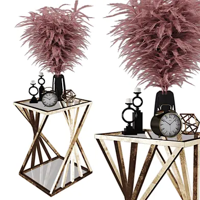 Coffee table with decor