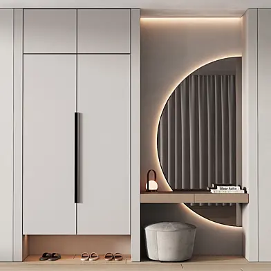 245 hallway zone 07 half round mirror 01