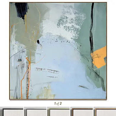 Plaster two square photo frames T-135