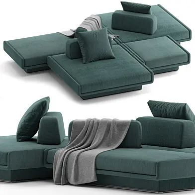 Gallotti&Radice LILAS MOSAÏQUE modular fabric sofa
