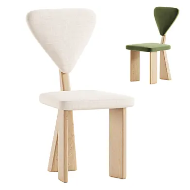 Giraffe dining Chair in Solid Brazilian Wood by Juliana Vasconcellos