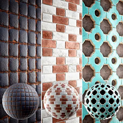 Brick 4K Materials V2-4 - 3 materials
