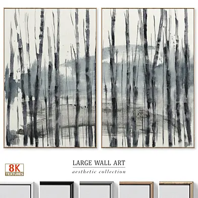 Abstract Treeline Large Textural Wall Art C-771