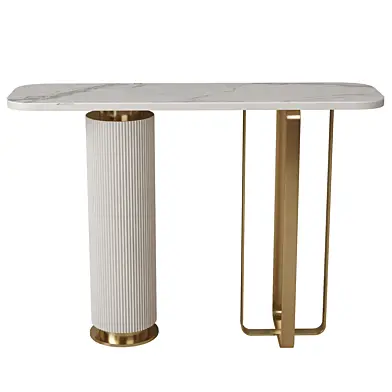 Iglesias White Slate Console