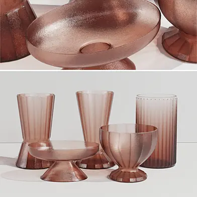 Red Glass vase 01