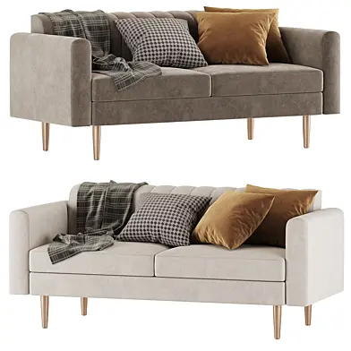 Olive Sofa Metal Legs