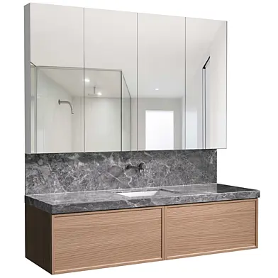 Тумба подвесная с умывальником в современном стиле. Мебель для ванной.Bathroom furniture