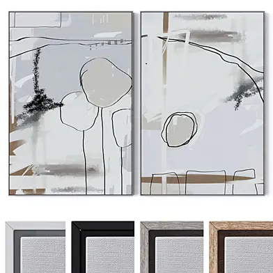 Set of large wall paintings 2506