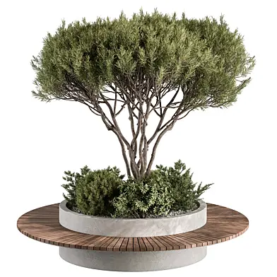 Urban Furniture Bench with Plants 58