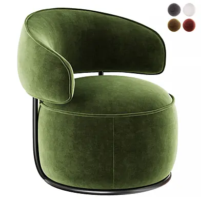 Fabric easy chair