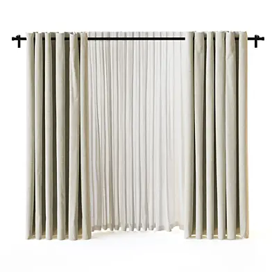 Ikea Moalina Curtain Green