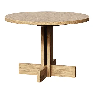 Обеденный стол 001 Round Dining Table - Oiled Pine