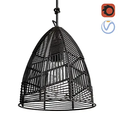 Wicker Bala Pendant Black S