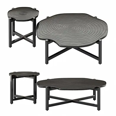 Picket side and coffee table by Corner Design