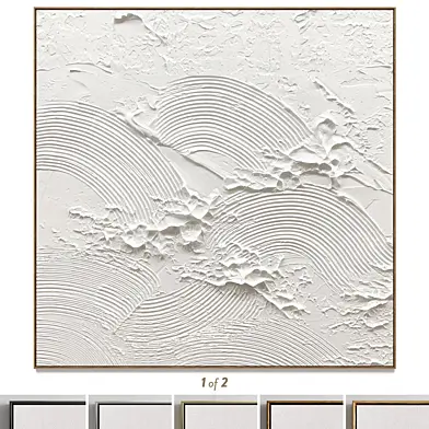 Plaster two square photo frames D-157