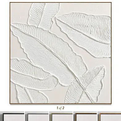 Plaster two square photo frames D-158