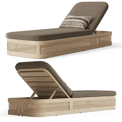 RH TRIESTE TEAK CHAISE