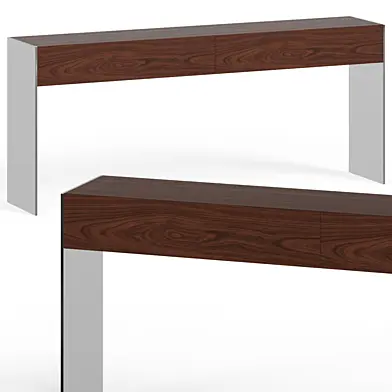 CB2 Facile High-Gloss Wood Console Table