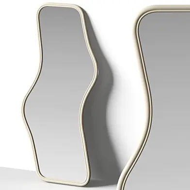 Large Irregular Decorative Floor Mirror by Charmy decor
